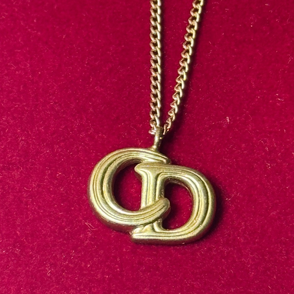 Designer Gold Initial Pendant Necklace - Picture 3 of 13